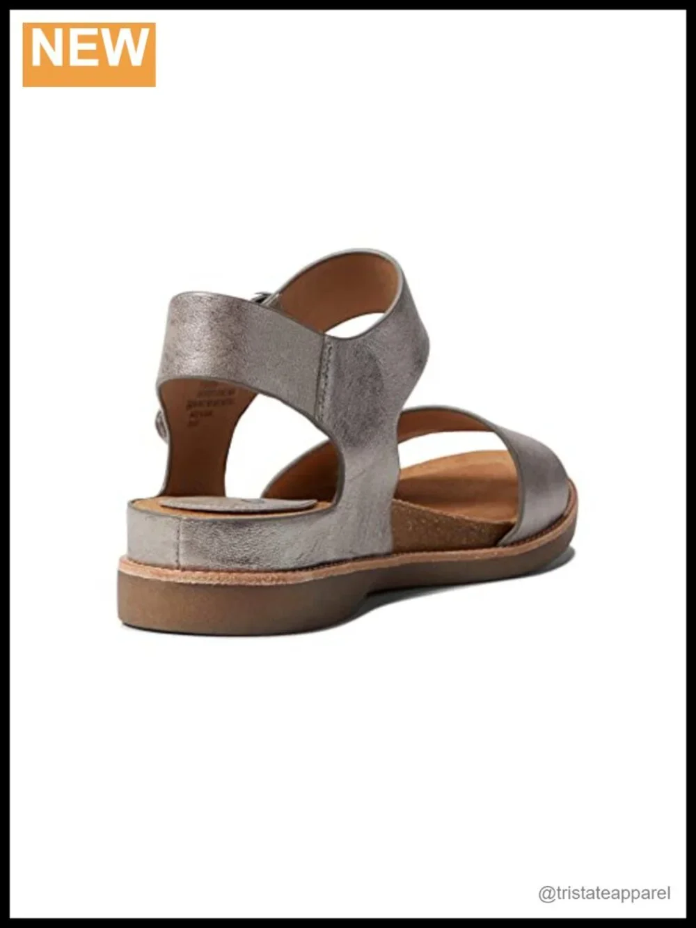 Leather Platform Sandal with Ankle Strap and Buckle